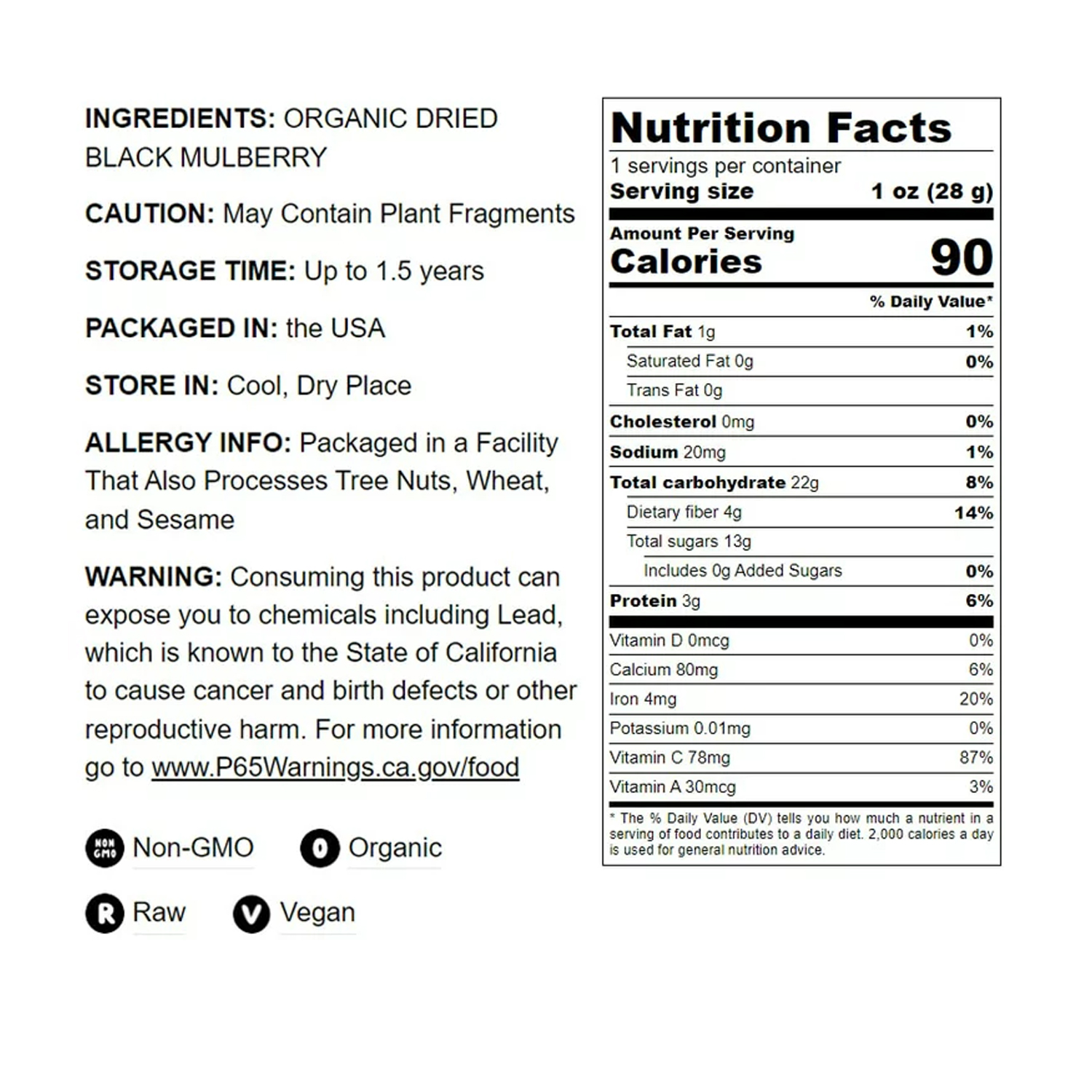 Organic Black Mulberries, 2 Pounds — Non-GMO, Raw, Vegan — by Food to Live - Image 4