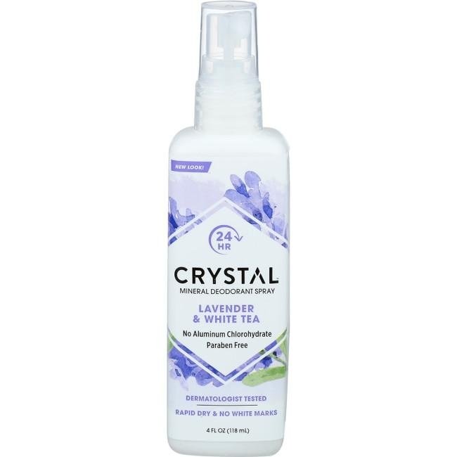 Crystal Lavender and White Tea Deodorant Spray Crystal Essence Mineral Lavender Deodorant Body Spray (1x4 Oz) - Image 1