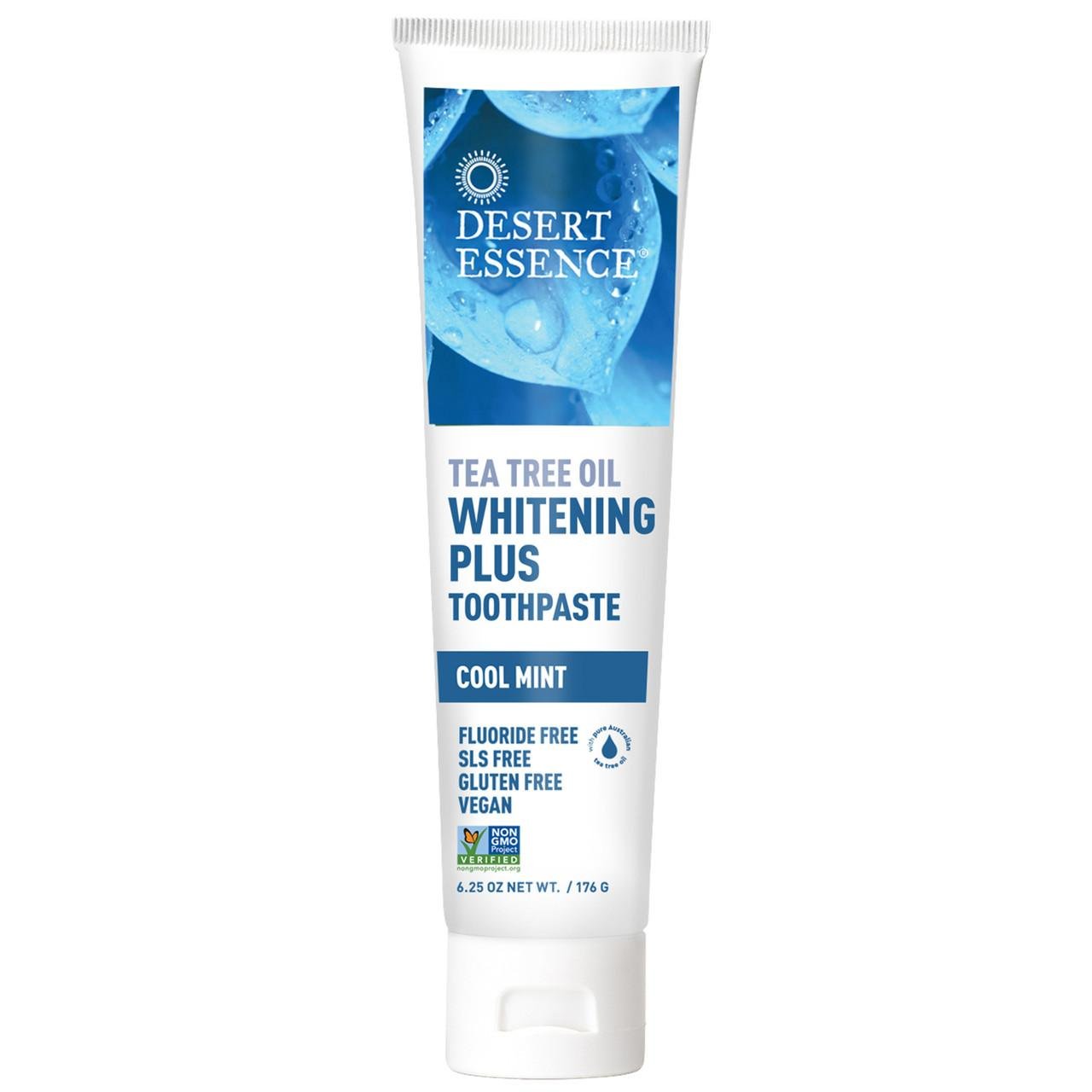 Desert Essence Tea Tree Whitening Plus Fluoride Free Toothpaste 6.25 oz