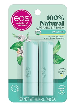 Eos 100% Natural & Organic Lip Balm Sticks- Sweet Mint