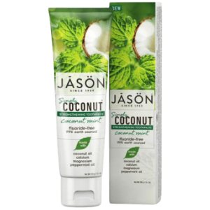 Jason Simply Coconut Strengthening Fluoride-Free Toothpaste (Coconut Mint)