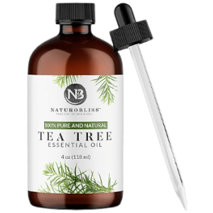 NaturoBliss 100% Pure, Tea Tree Essential Oil - (4 Fl Oz / 120 ml) -Undiluted, Therapeutic Grade