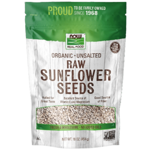 NOW Foods, Certified Organic Sunflower Seeds, Raw and Unsalted (16 0z)