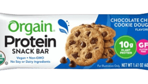 Orgain Vegan Protein Bar (Chocolate Chip Cookie Dough) Single Pack