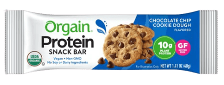 Orgain Vegan Protein Bar (Chocolate Chip Cookie Dough) Single Pack
