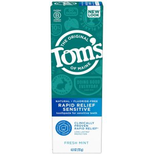 Tom’s Rapid Relief Toothpaste for Sensitive Teeth (Fluoride Free)