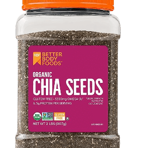 BetterBody Foods Organic Chia Seeds with Omega-3 (Non-GMO, Gluten Free, Keto Diet Friendly, Vegan) 32 Oz