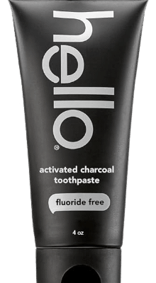 Hello Activated Charcoal Epic Teeth Whitening Fluoride Free Toothpaste (Fresh Mint and Coconut Oil)