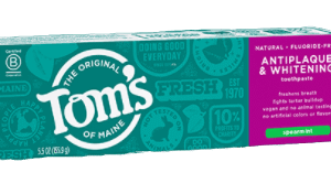 Tom’s Fluoride-Free Antiplaque & Whitening Toothpaste (Spearmint)