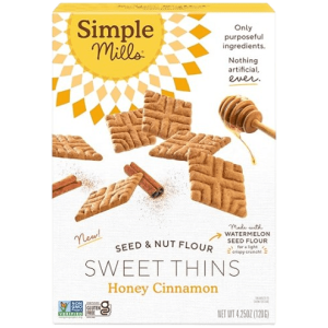 Simple Mills Honey Cinnamon Seed & Nut Flour Sweet Thins (Paleo Friendly)