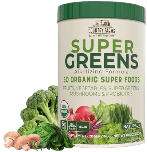 Country_Farms_Super_Greens_Mix-removebg-preview Country Farms Organic Super Greens Drink Mix (Natural Flavour) 10.6 oz - Image 1