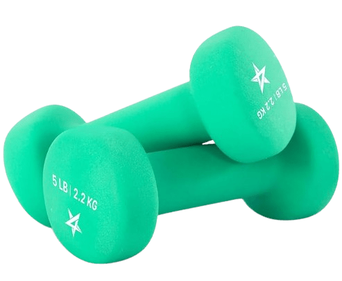Yes4All Neoprene Coated Dumbbell Hand Weight (5 lbs) Set of 2
