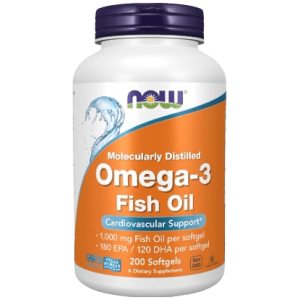 NOW Food Supplements Omega-3 Fish Oil (200 soft gels)