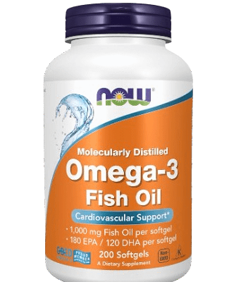 NOW Food Supplements Omega-3 Fish Oil (200 soft gels)