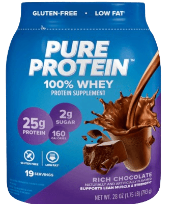 Pure Protein Rich Chocolate Whey Powder Powder (1.75 lbs)
