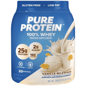 Pure Protein Vanilla Milkshake Whey Powder Powder (1.75 lbs)