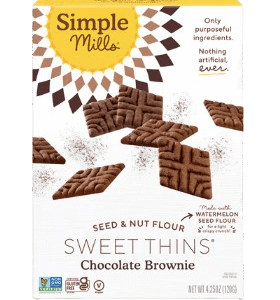 Simple Mills Sweet Thins Gluten Free Chocolate Brownie
