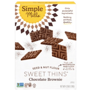 Simple Mills Sweet Thins Gluten Free Chocolate Brownie