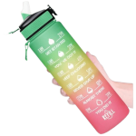 Hyeta Motivational Water Bottle with Time Marker, 32oz