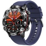 ET482 1.43 inch AMOLED Screen Sports Smart Watch Support Bluetooth Call / ECG Function(Blue Silicone Band)