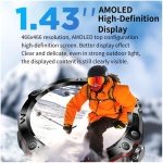 ET482 1.43 inch AMOLED Screen Sports Smart Watch Support Bluetooth Call / ECG Function(Blue Silicone Band) - Image 2