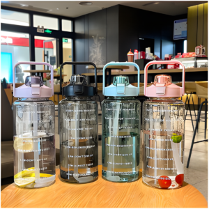 Motivational Water Bottle with Straw (2000 ml)