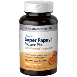American Health Super Papaya Enzyme Plus Chewable Capsules (180)