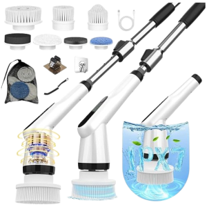 Electric Spin Scrubber (10-in-1 Scrubber with Retractable Long Handle)
